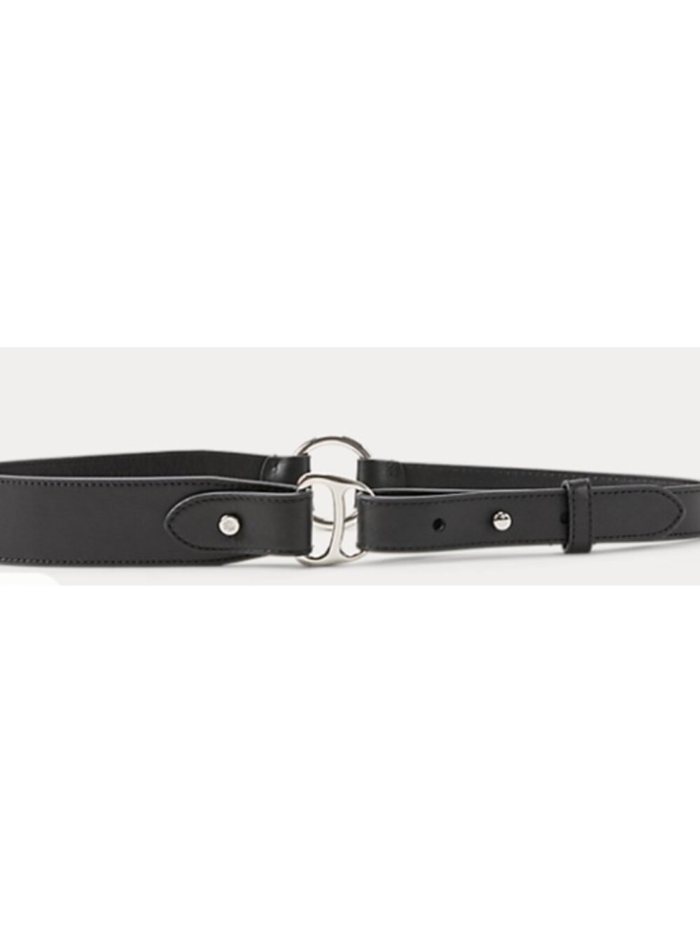 Ralph Lauren Equestrian New with tags Womens D-Ring Black Leather belt Sz L